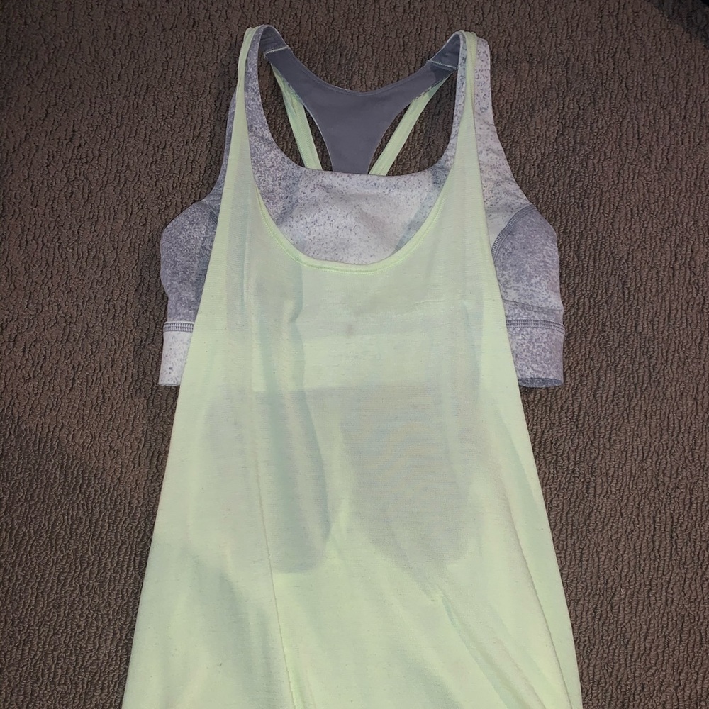 Yellow lululemon tank top